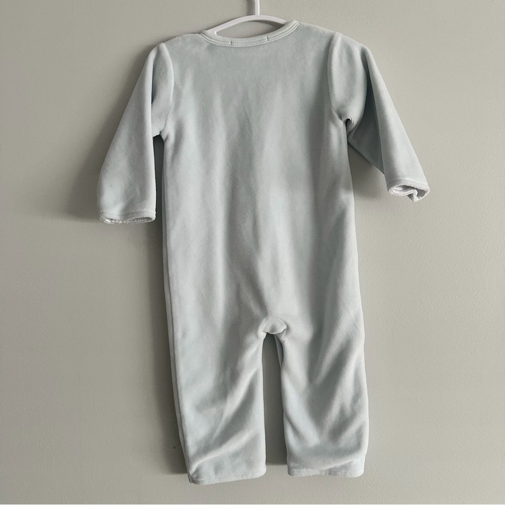 babycottons Soft Blue Footed One Piece Size 3 M - Picture 2 of 4